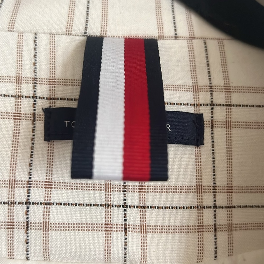 Tommy Hilfiger blazer natural colored plaid blazer size 10 no tags, but new - Picture 3 of 6